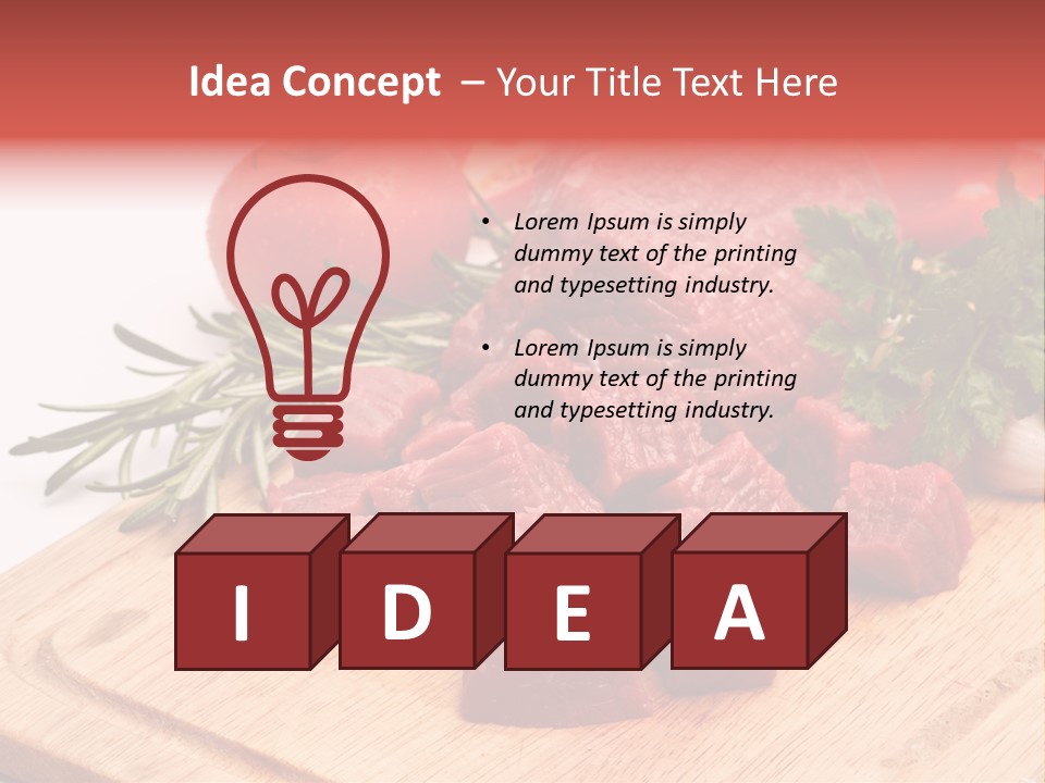 Seasoning Piece Green PowerPoint Template