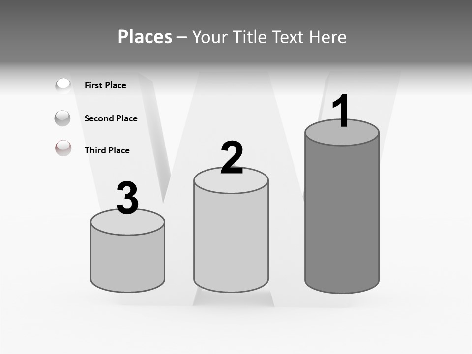 A White Letter With A Shadow On It PowerPoint Template