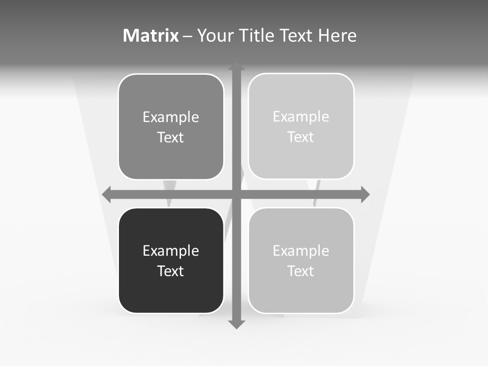 A White Letter With A Shadow On It PowerPoint Template