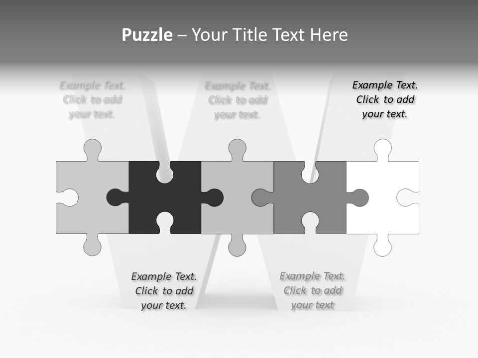 A White Letter With A Shadow On It PowerPoint Template