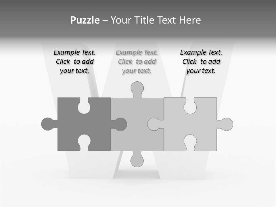 A White Letter With A Shadow On It PowerPoint Template