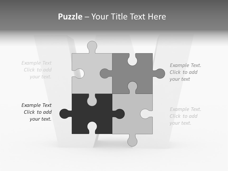 A White Letter With A Shadow On It PowerPoint Template