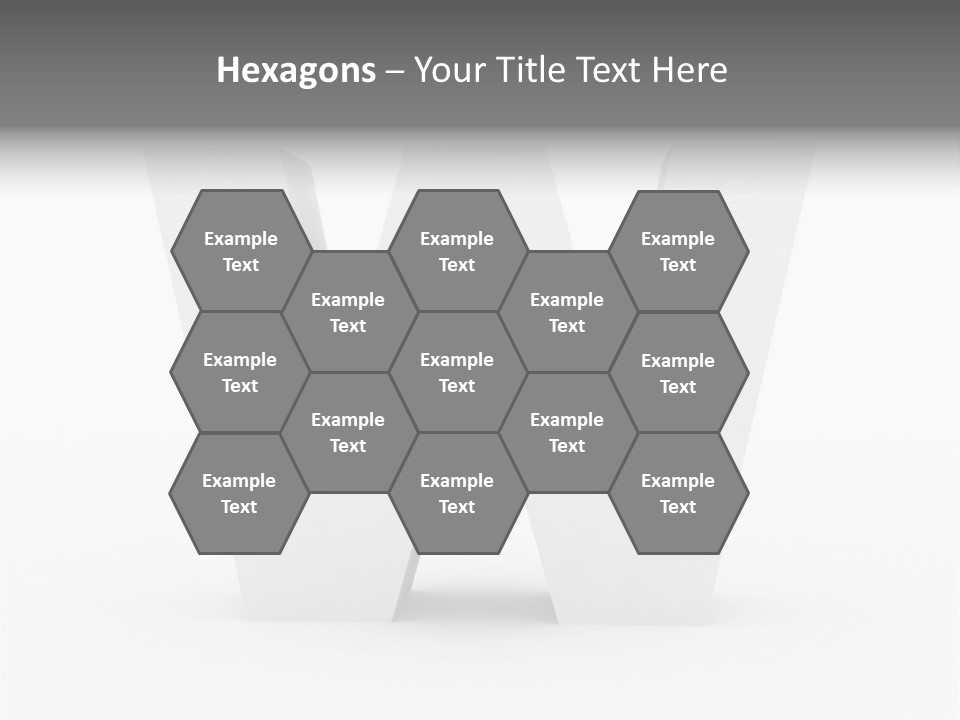 A White Letter With A Shadow On It PowerPoint Template