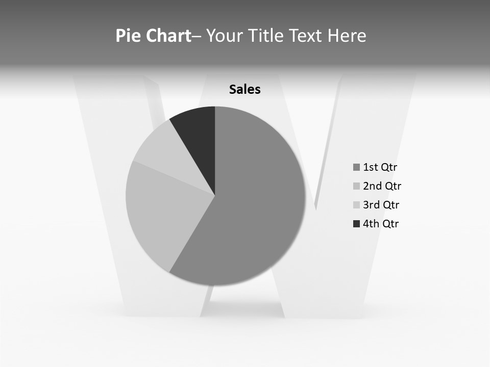 A White Letter With A Shadow On It PowerPoint Template