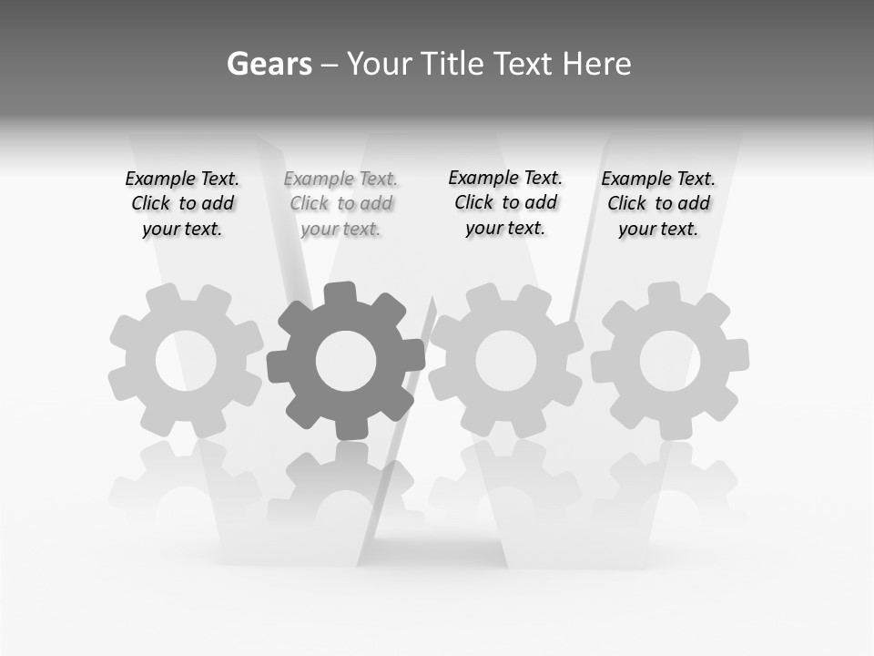 A White Letter With A Shadow On It PowerPoint Template