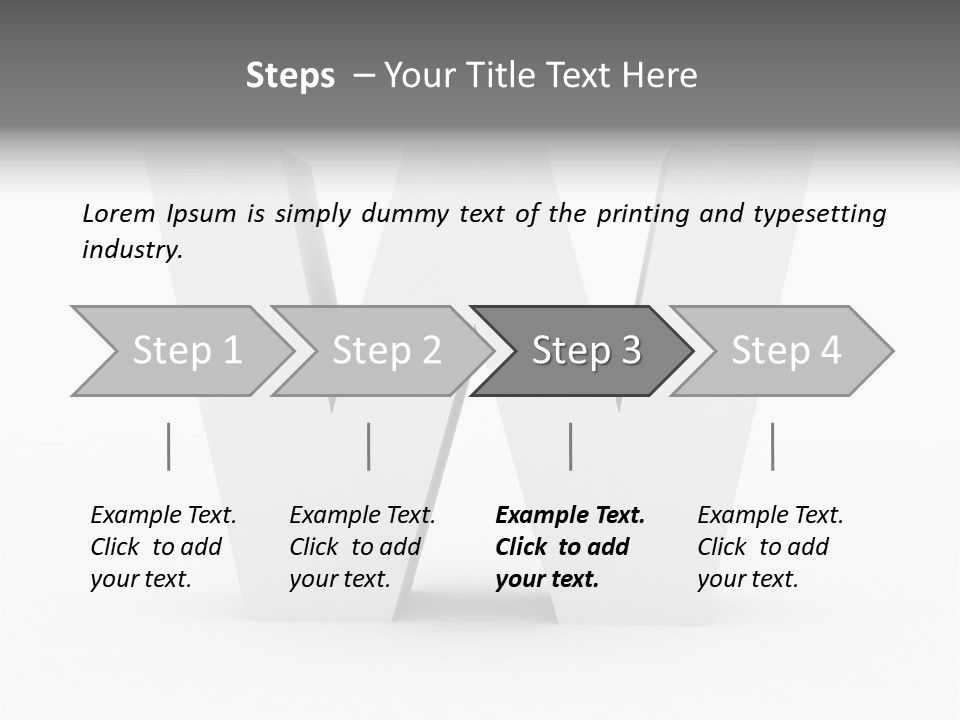 A White Letter With A Shadow On It PowerPoint Template