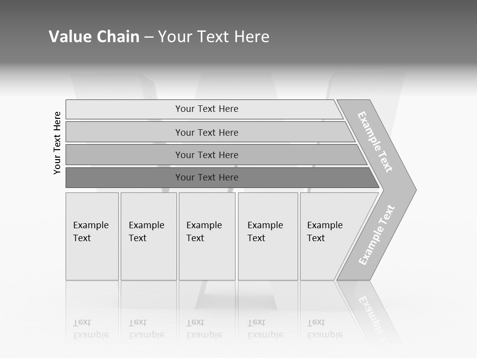 A White Letter With A Shadow On It PowerPoint Template