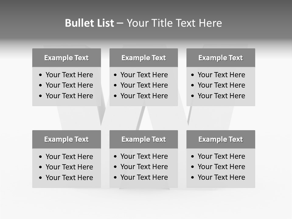 A White Letter With A Shadow On It PowerPoint Template