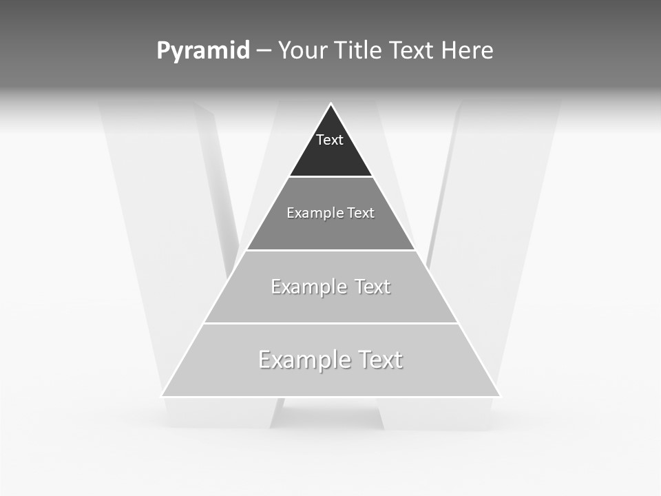 A White Letter With A Shadow On It PowerPoint Template