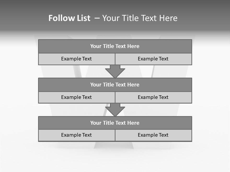 A White Letter With A Shadow On It PowerPoint Template