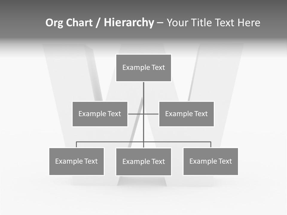 A White Letter With A Shadow On It PowerPoint Template