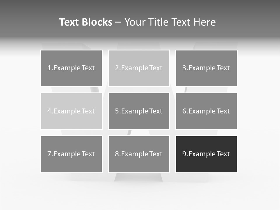 A White Letter With A Shadow On It PowerPoint Template