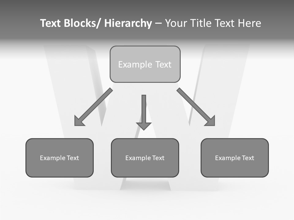A White Letter With A Shadow On It PowerPoint Template