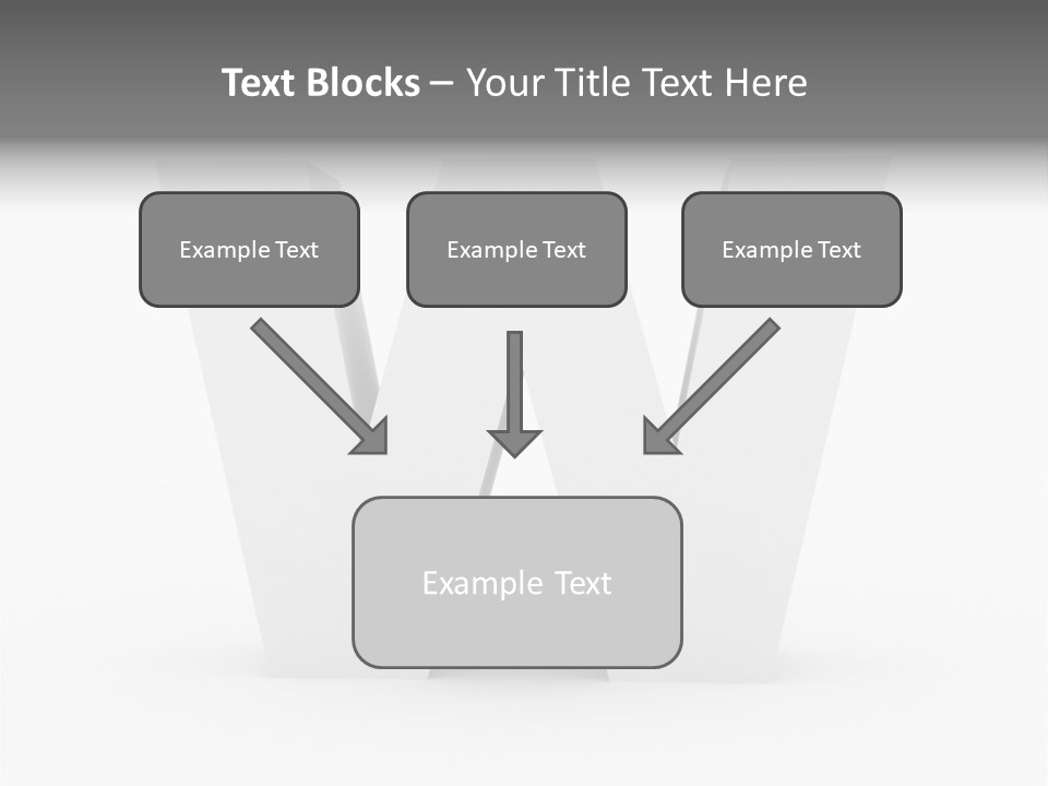 A White Letter With A Shadow On It PowerPoint Template