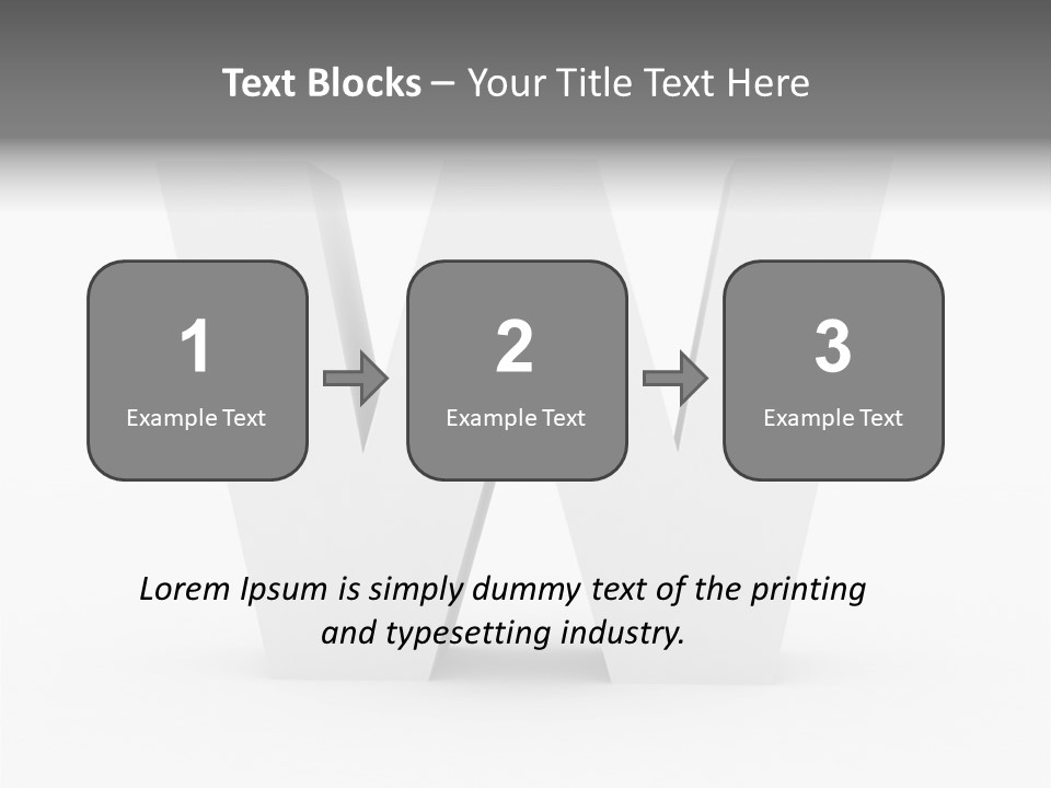 A White Letter With A Shadow On It PowerPoint Template