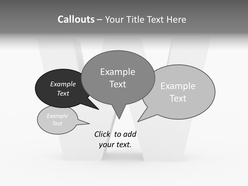 A White Letter With A Shadow On It PowerPoint Template