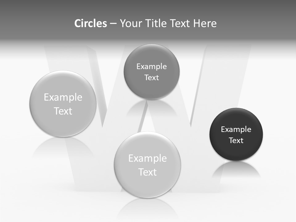 A White Letter With A Shadow On It PowerPoint Template