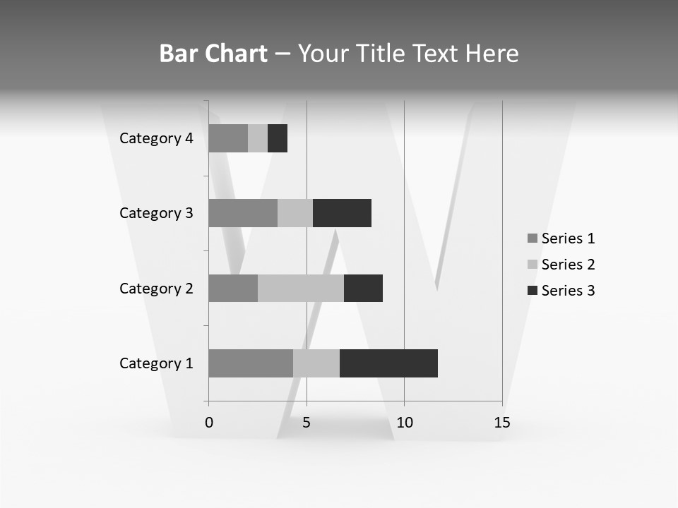 A White Letter With A Shadow On It PowerPoint Template