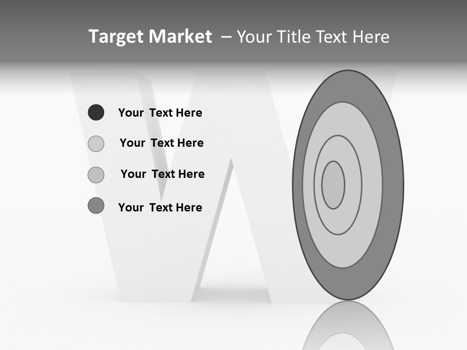 A White Letter With A Shadow On It PowerPoint Template