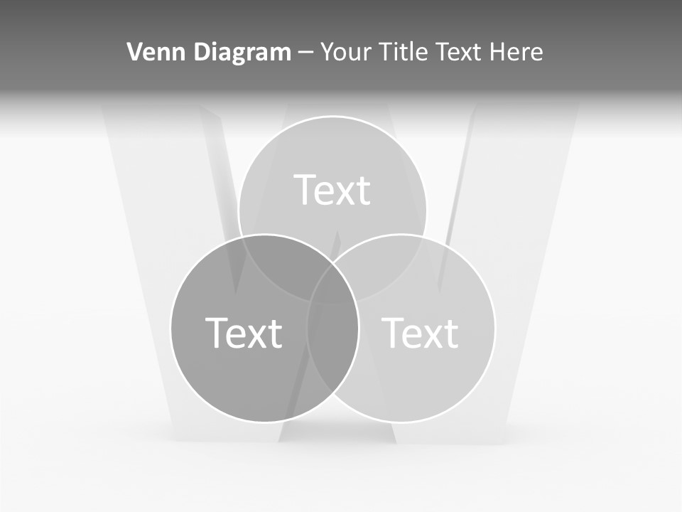 A White Letter With A Shadow On It PowerPoint Template