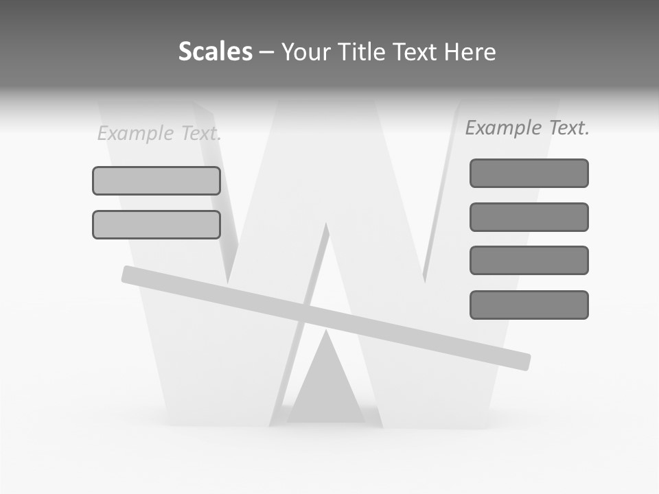 A White Letter With A Shadow On It PowerPoint Template