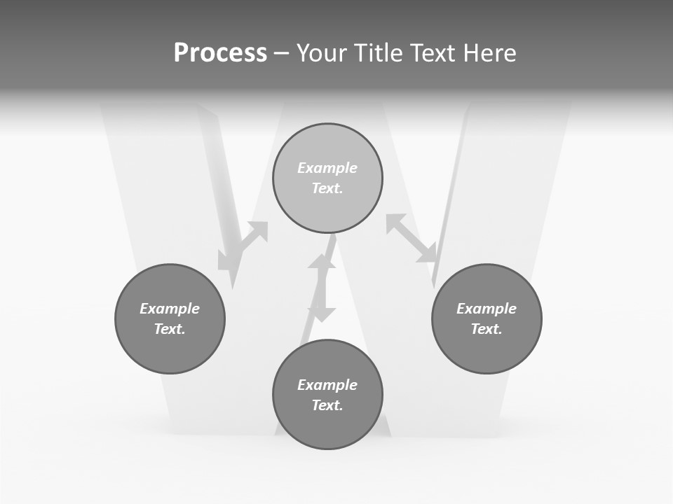 A White Letter With A Shadow On It PowerPoint Template