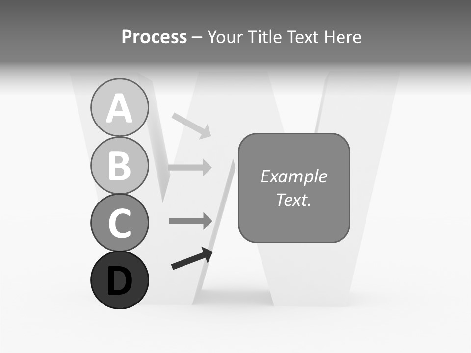 A White Letter With A Shadow On It PowerPoint Template
