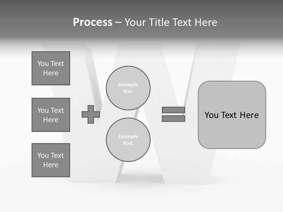 A White Letter With A Shadow On It PowerPoint Template