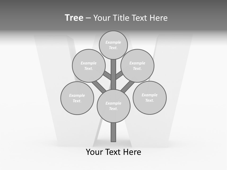 A White Letter With A Shadow On It PowerPoint Template