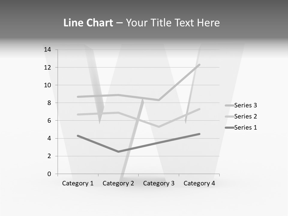 A White Letter With A Shadow On It PowerPoint Template