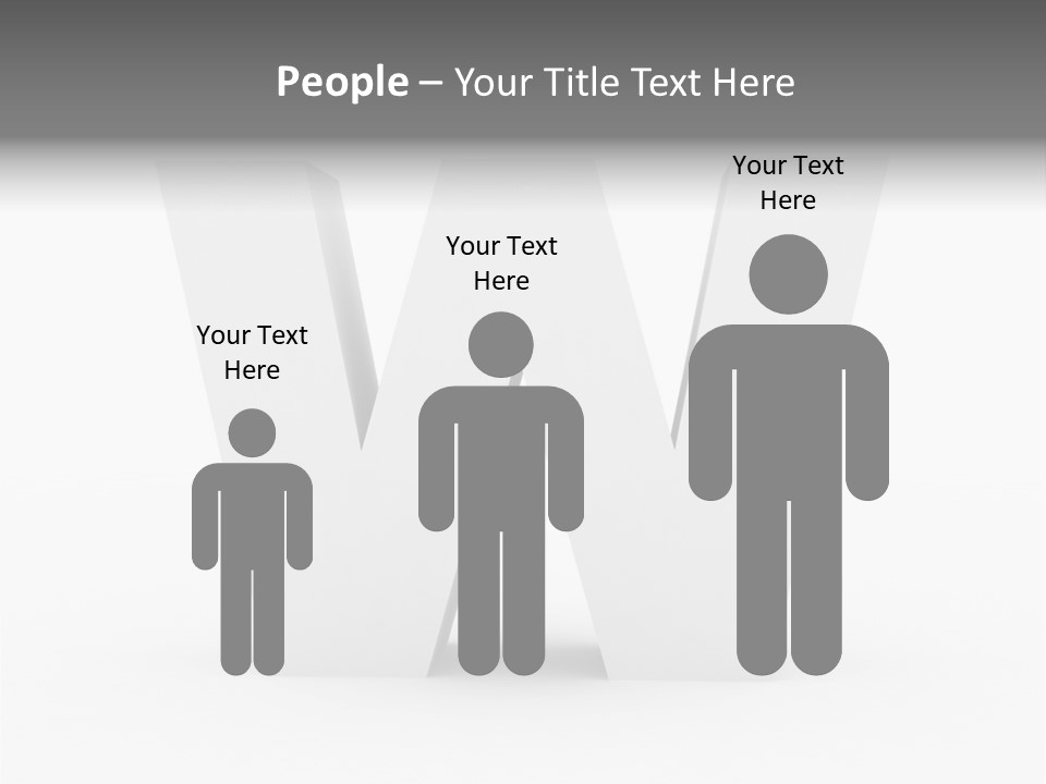 A White Letter With A Shadow On It PowerPoint Template