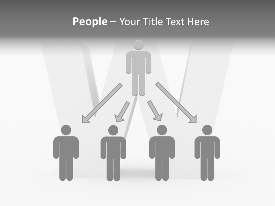 A White Letter With A Shadow On It PowerPoint Template