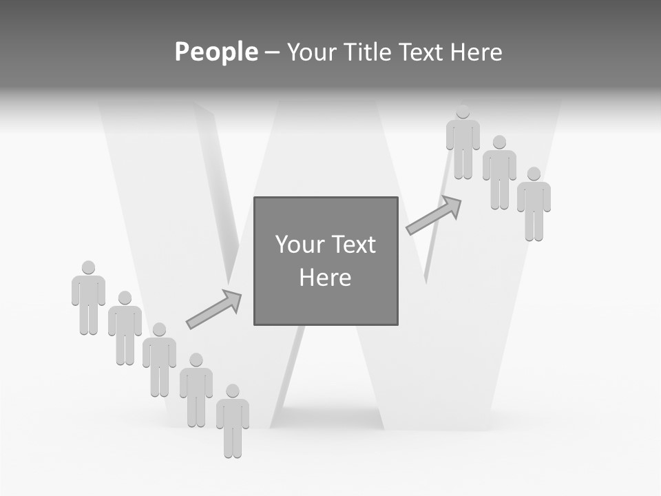 A White Letter With A Shadow On It PowerPoint Template