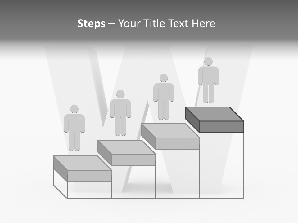 A White Letter With A Shadow On It PowerPoint Template