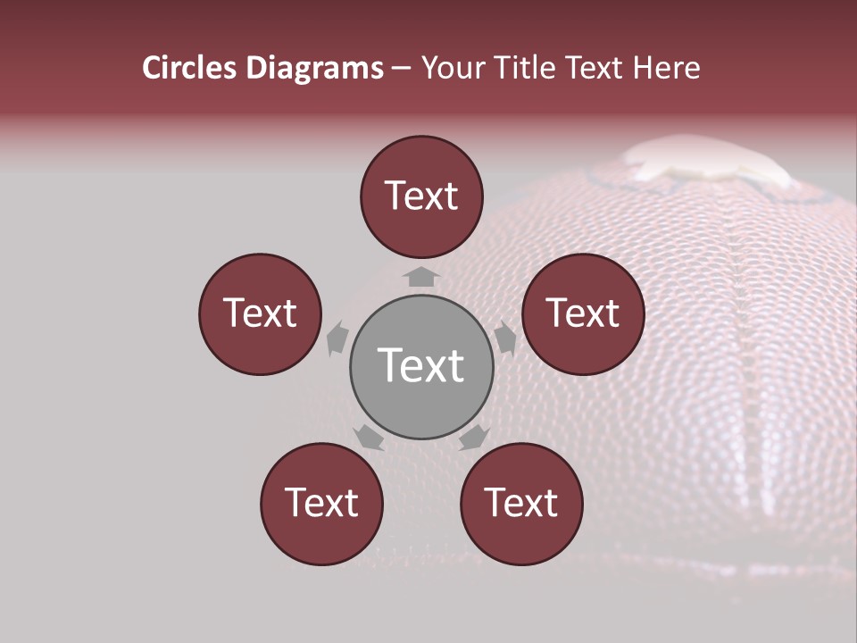 An Image Of A Football On A Black Background PowerPoint Template