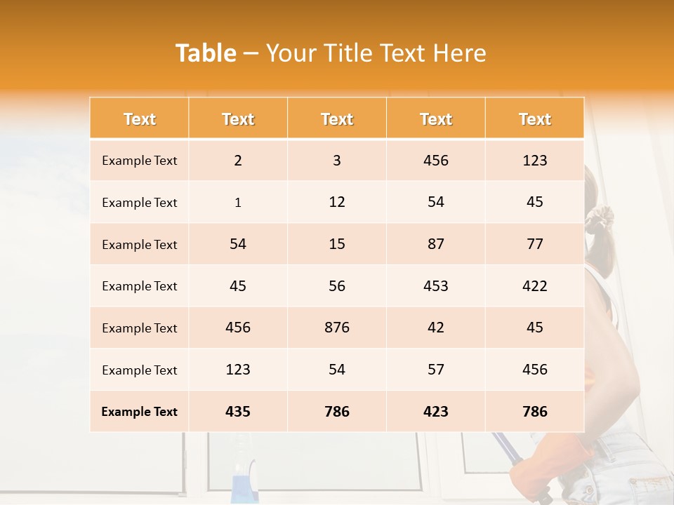A Woman Cleaning Windows With A Mop PowerPoint Template