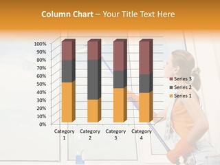 A Woman Cleaning Windows With A Mop PowerPoint Template