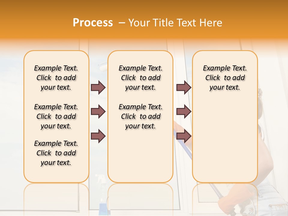 A Woman Cleaning Windows With A Mop PowerPoint Template
