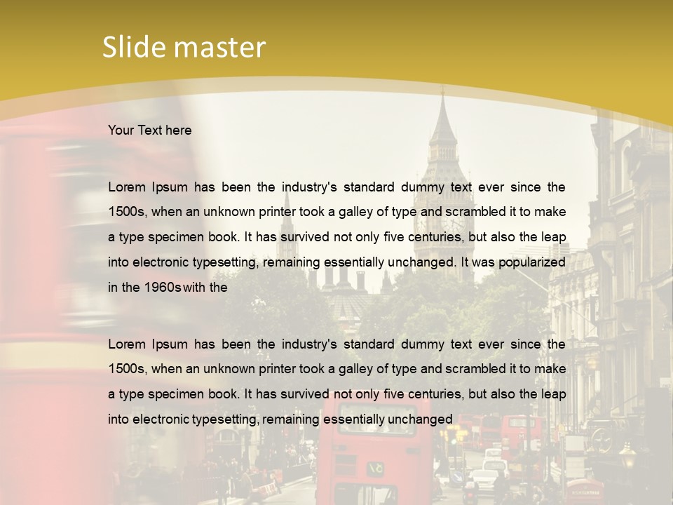 Urban England Sky PowerPoint Template