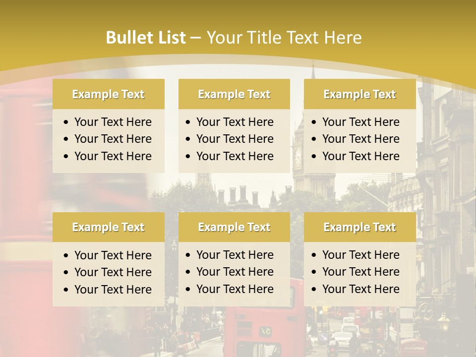 Urban England Sky PowerPoint Template
