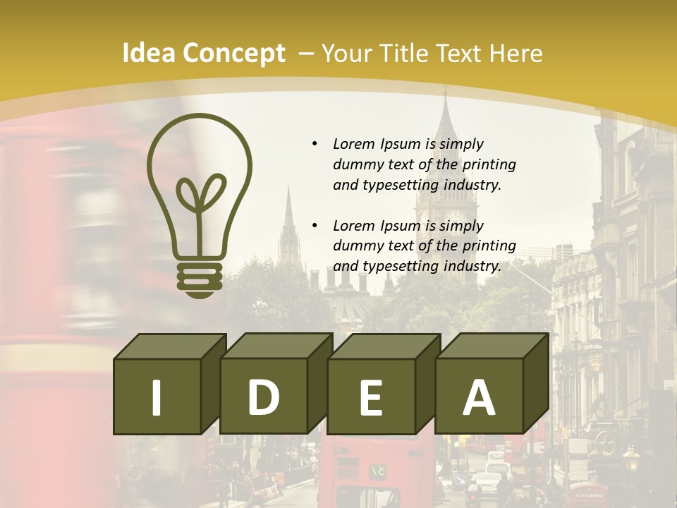 Urban England Sky PowerPoint Template