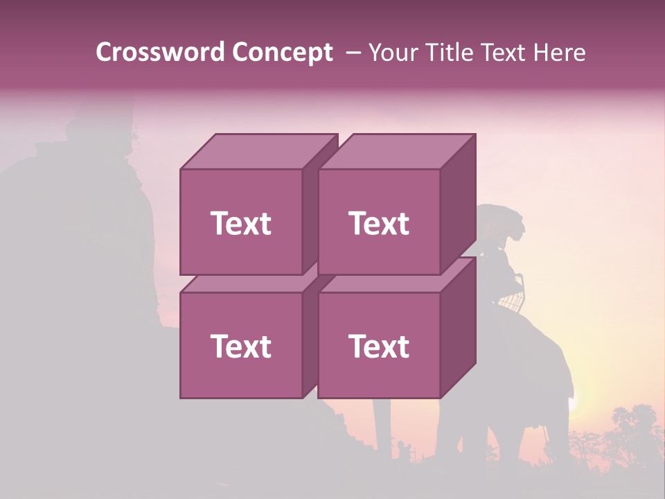 Silhouette Sit Large PowerPoint Template