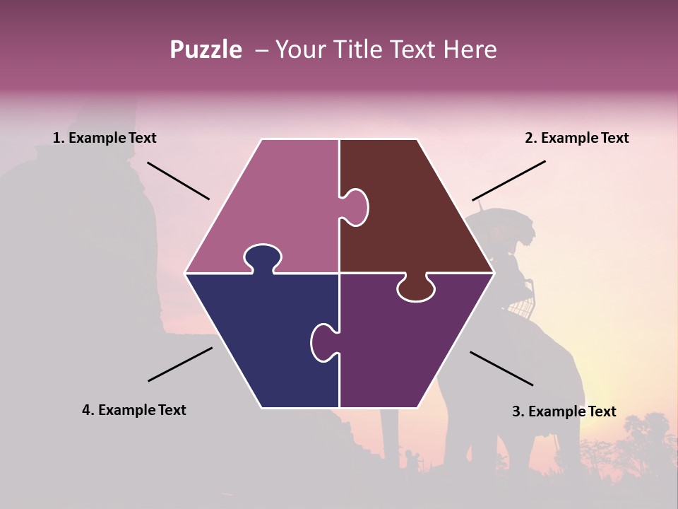 Silhouette Sit Large PowerPoint Template