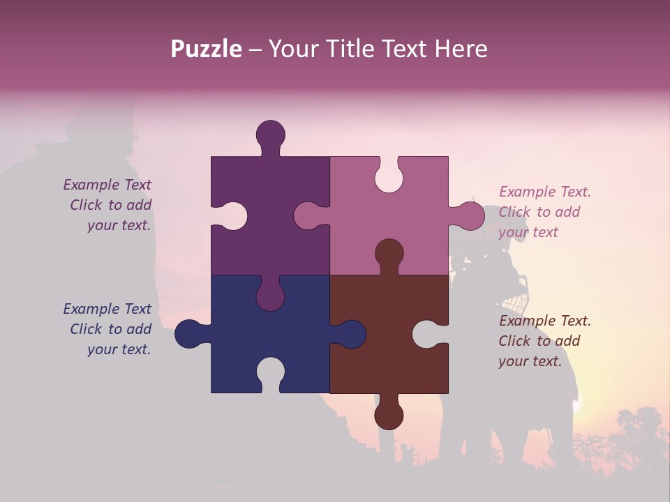 Silhouette Sit Large PowerPoint Template