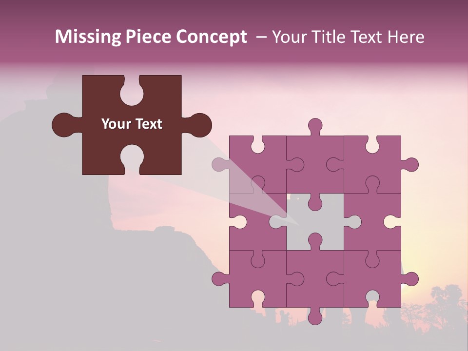 Silhouette Sit Large PowerPoint Template