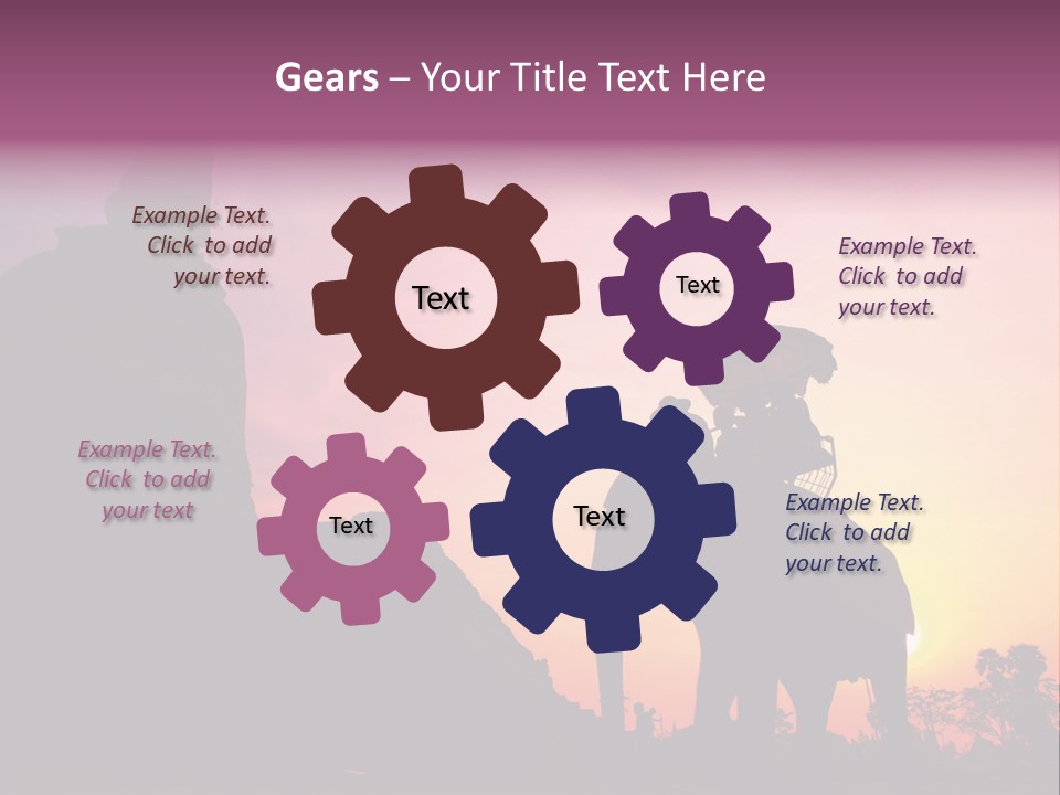 Silhouette Sit Large PowerPoint Template