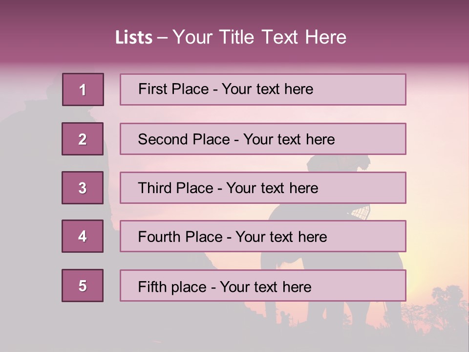 Silhouette Sit Large PowerPoint Template
