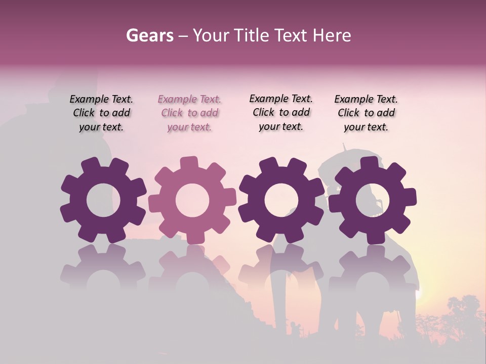 Silhouette Sit Large PowerPoint Template