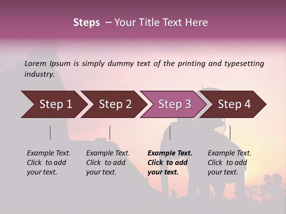Silhouette Sit Large PowerPoint Template
