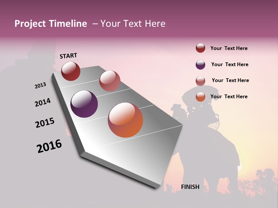 Silhouette Sit Large PowerPoint Template